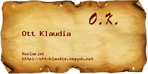 Ott Klaudia névjegykártya